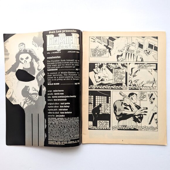THE PUNISHER Magazine #6, Vol 1, Jan 1990, Marvel Comics Magazine - Picture 5 of 9